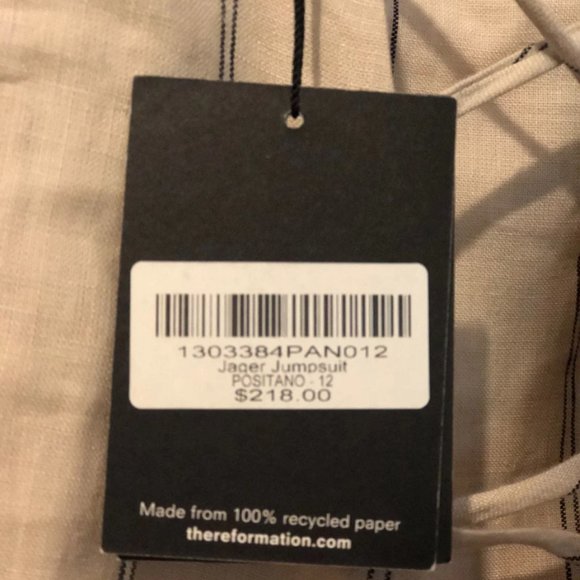 Reformation Jumpsuit NWT